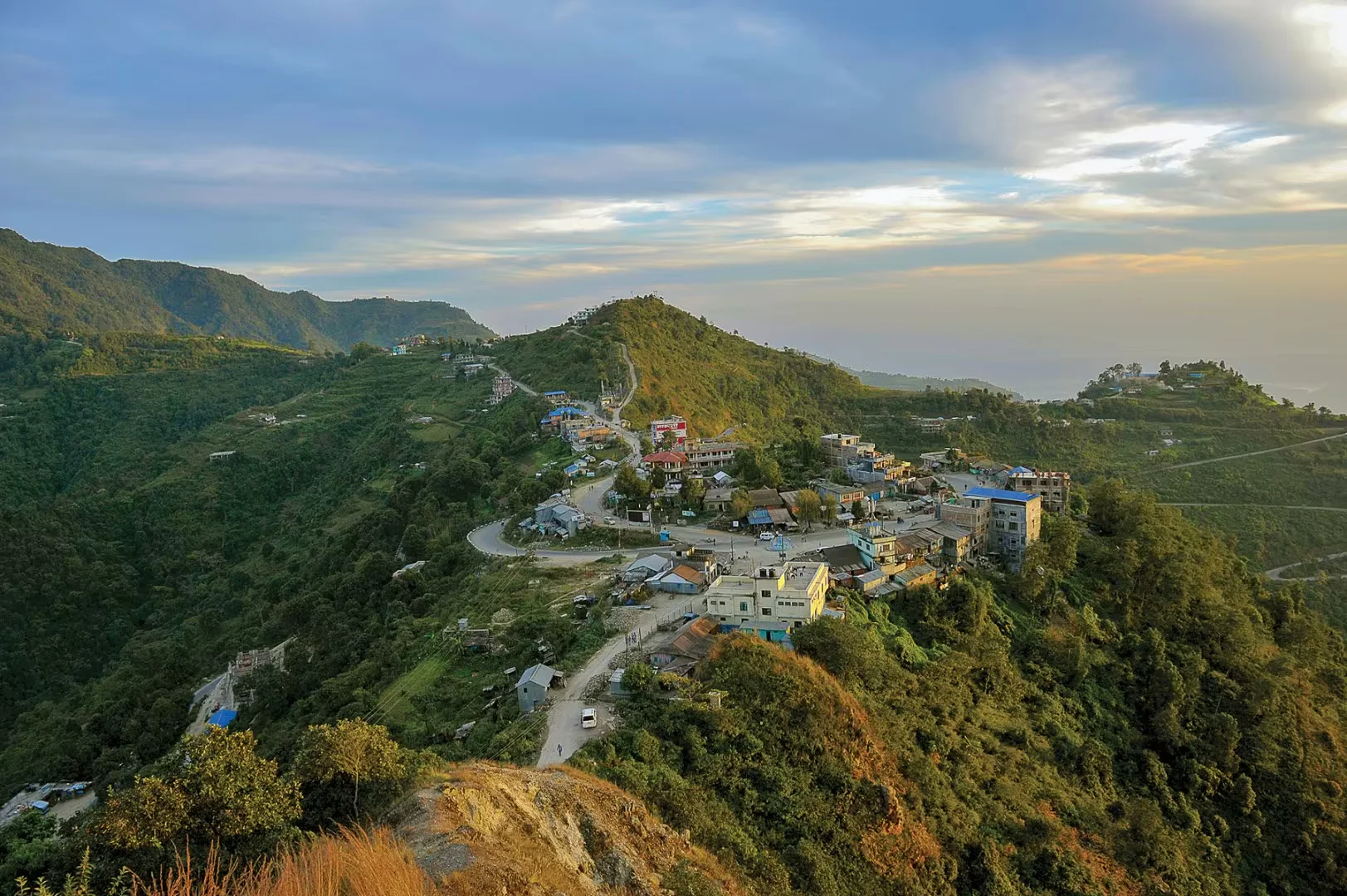 Magar village of Namje above Bhedetar hill station with Himalayan view, Nepal